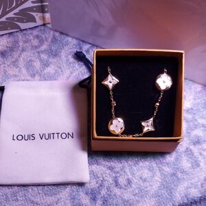 Louis Vuitton Gold and White Charm Bracelet